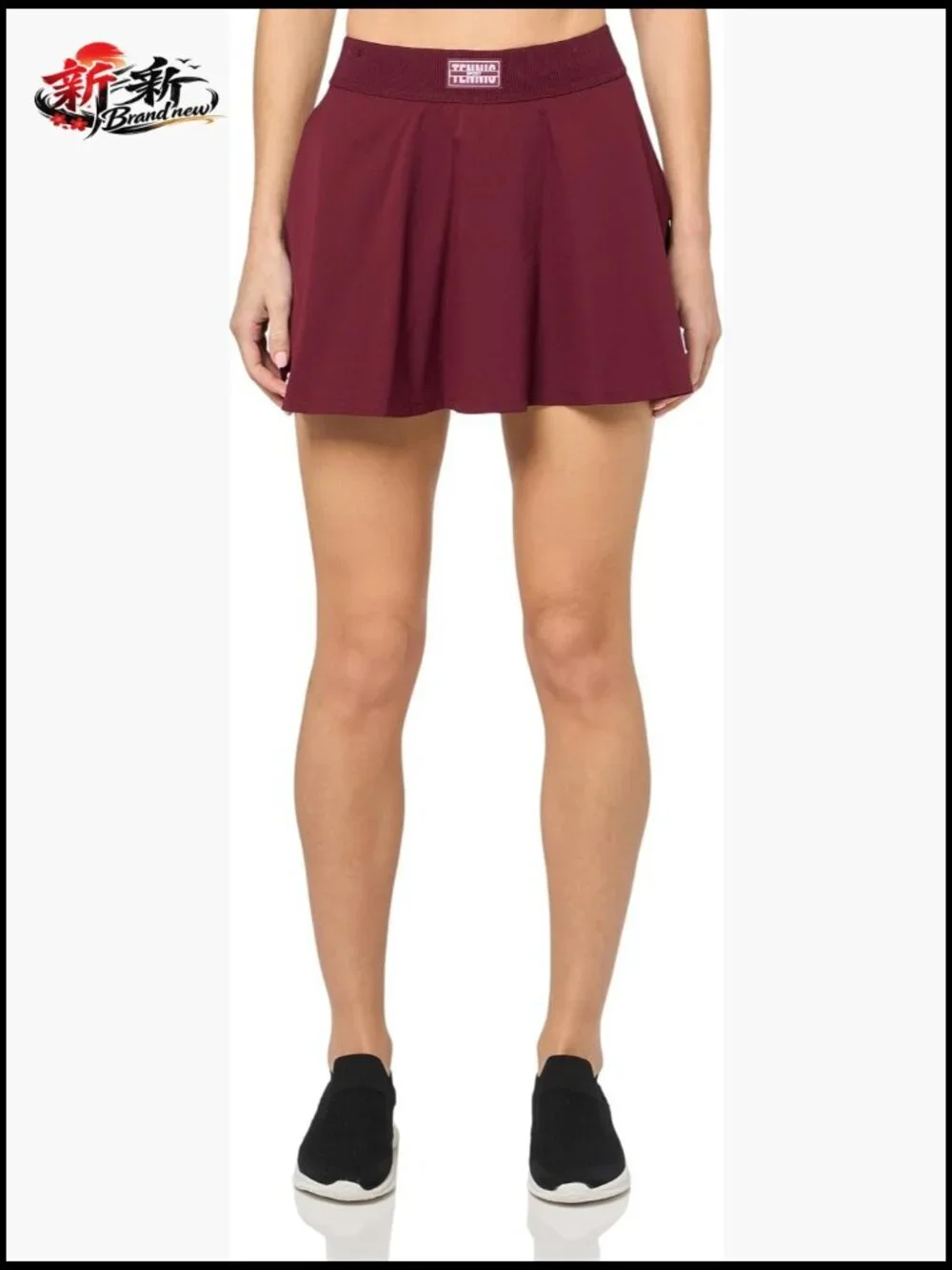 Pleat Back Tennis Skirt with Contrast Shorts - Recycled Polyester - Lightweight